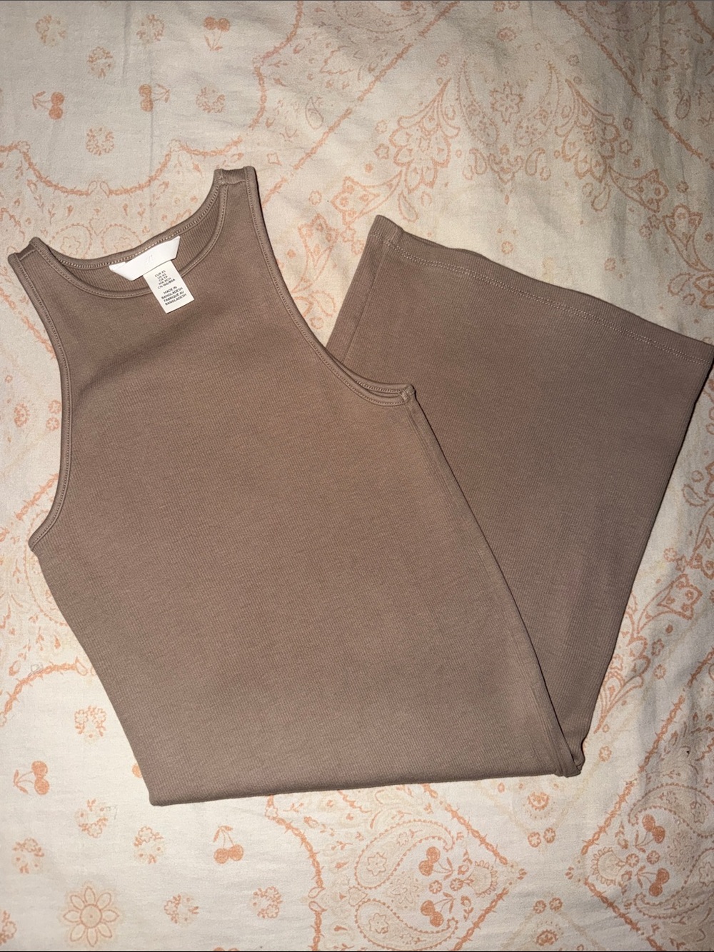 Women's Tan Halter Dress